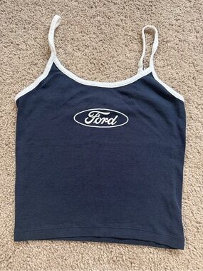 3/$25 Y2K Ford Motor Co Cropped tank top grunge hot rod western